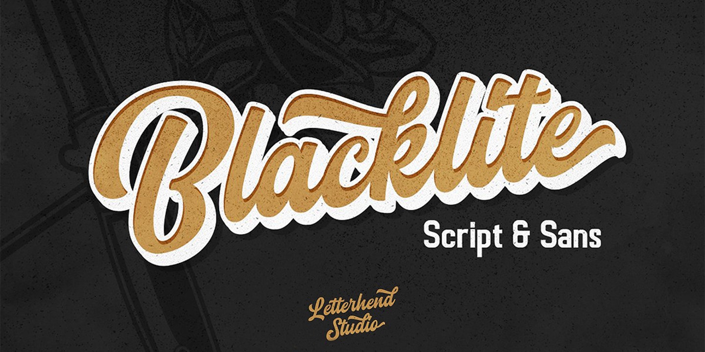 Blacklite Font preview